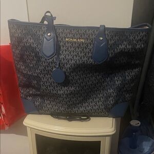 Michael Kors Navy Monogram Tote